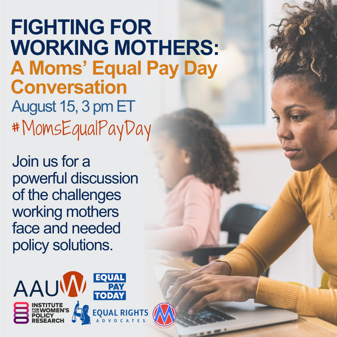 AAUW Moms' Equal Pay Day webinar MEPD