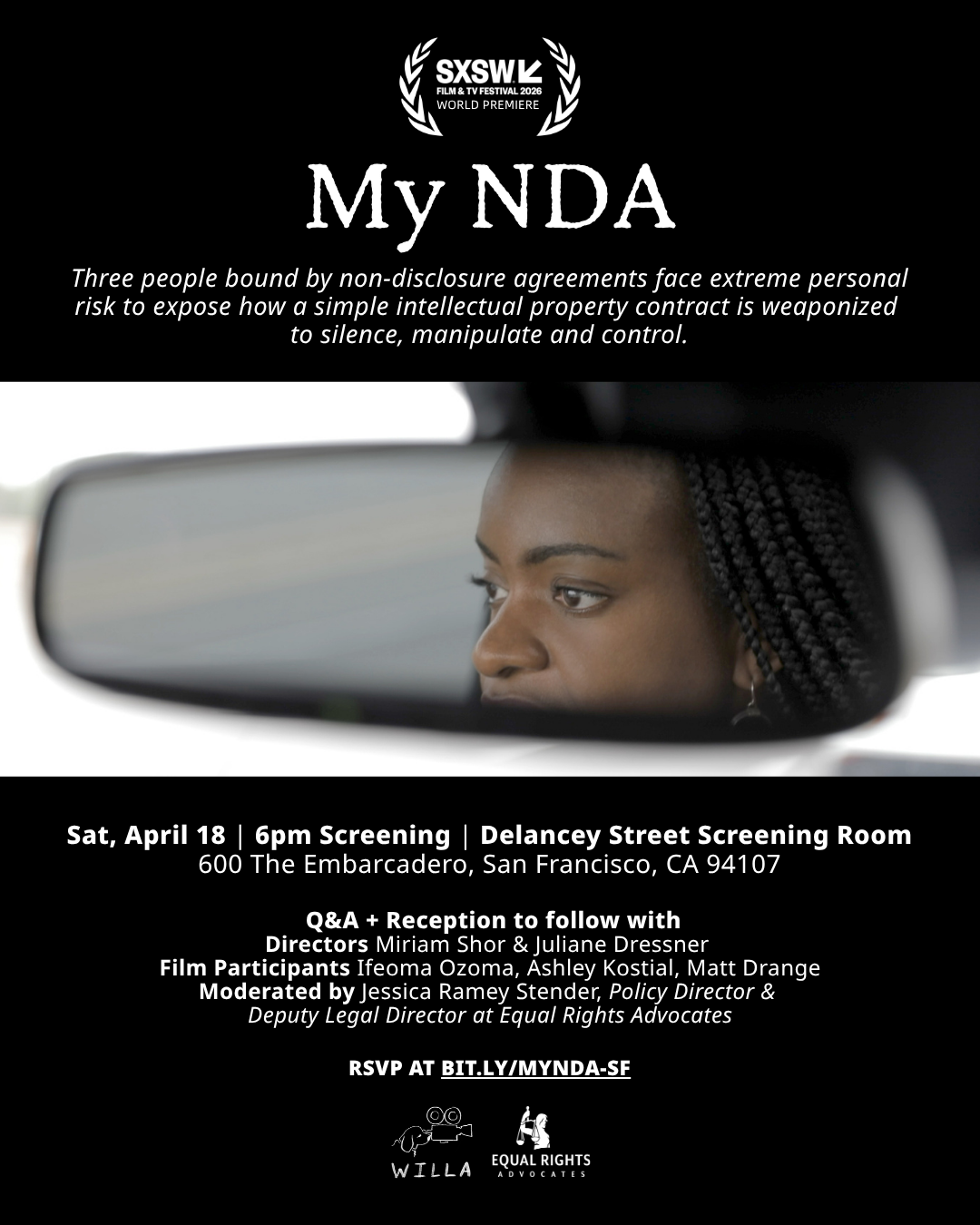 My NDA film screening flyer