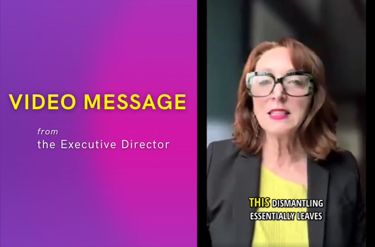 Video Message from the Executive Director