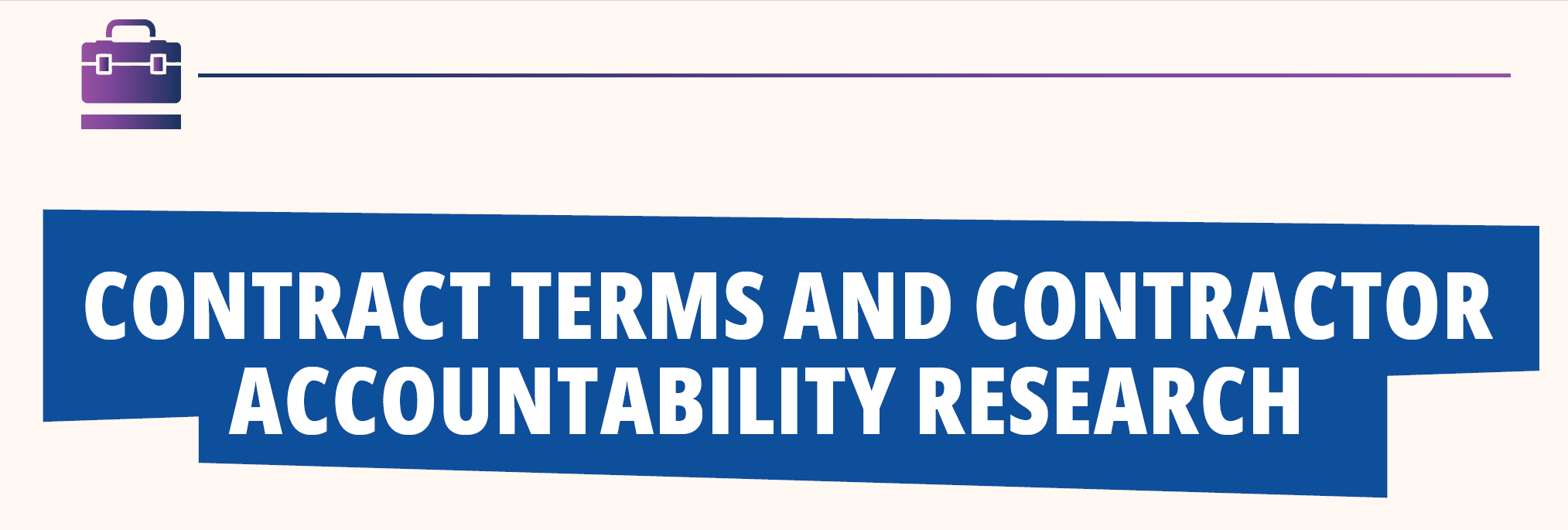 Contract Terms and Contractor Accountability Research
